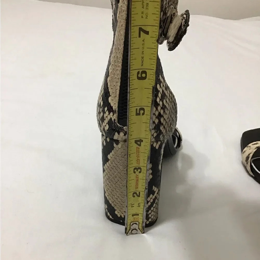 rag & bone Ellie Snake Skin Sandals Size 39.5